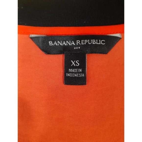 Banana Republic Blouse Ruffles Coral Orange Size XS - Picture 6 of 7